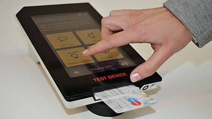 Bezahlsystem mit Touch-Bedienung.