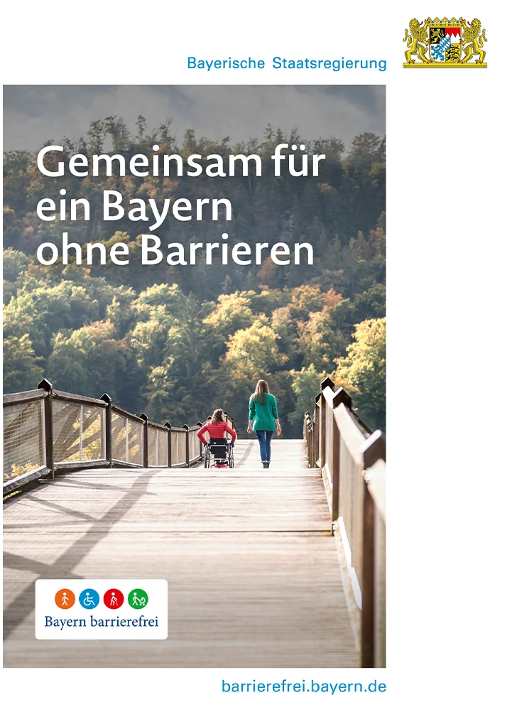 Titelbild der Broschüre „Gemeinsam für ein Bayern ohne Barrieren“