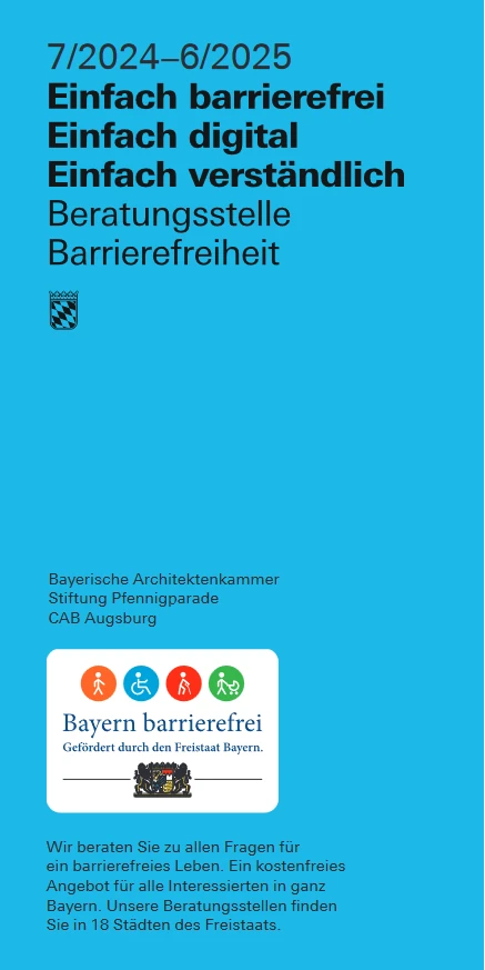 Titelbild der Broschüre „Einfach barrierefrei - Einfach digital - Einfach verständlich“