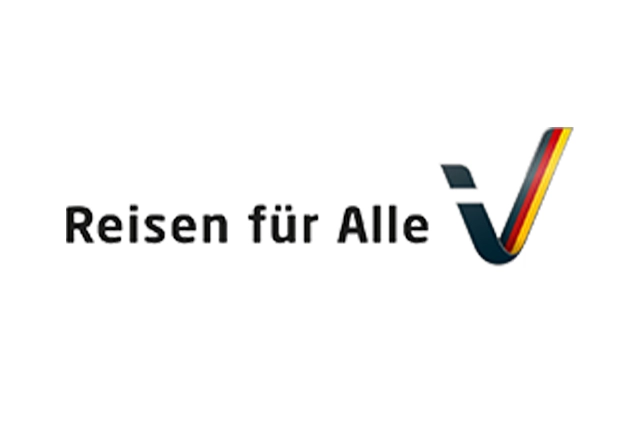 Logo „Reisen für Alle“.